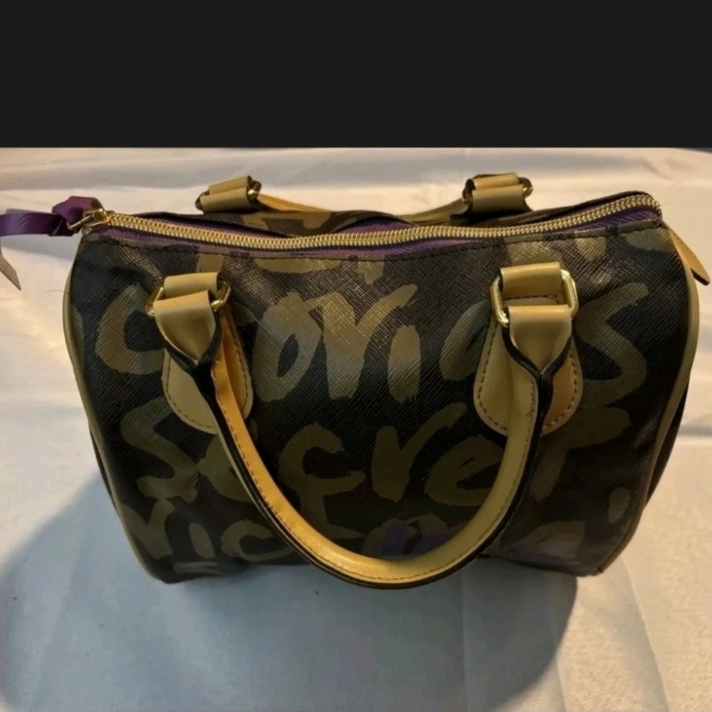 Victoria's Secret Satchel with Yellow and Purple Accents